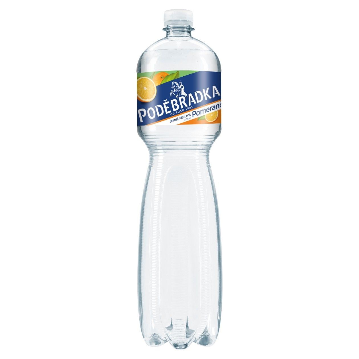 Poděbradka Jemně Perlivá S Příchutí Pomeranč 1,5L