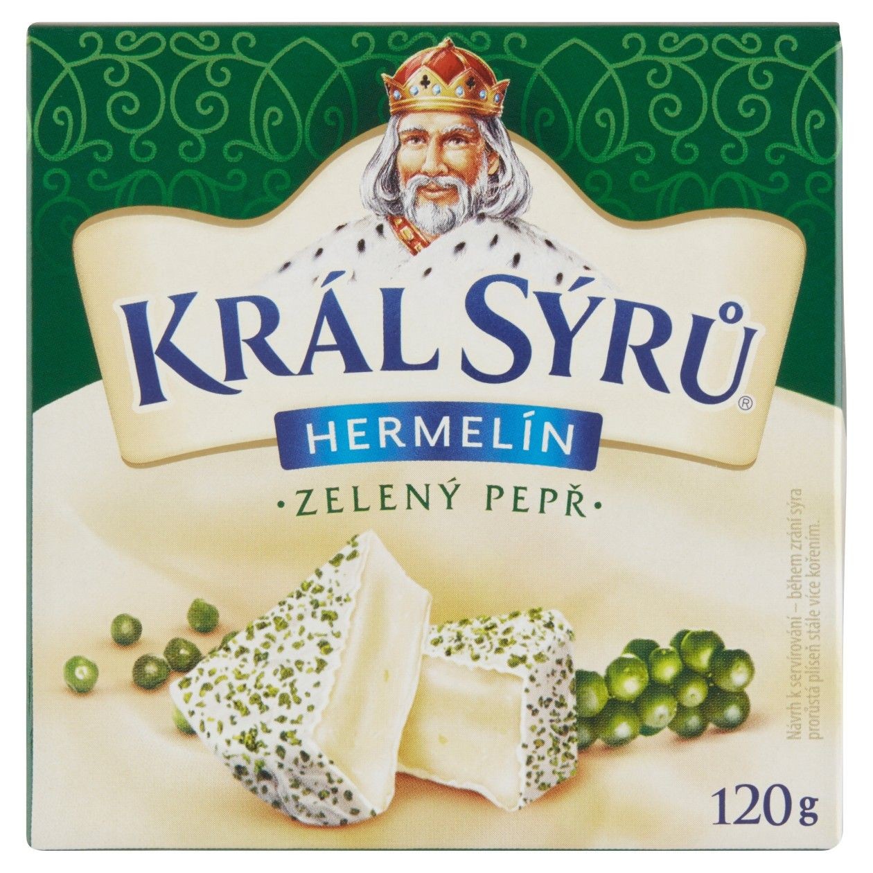 Král Sýrů Hermelín Zelený Pepř 120g
