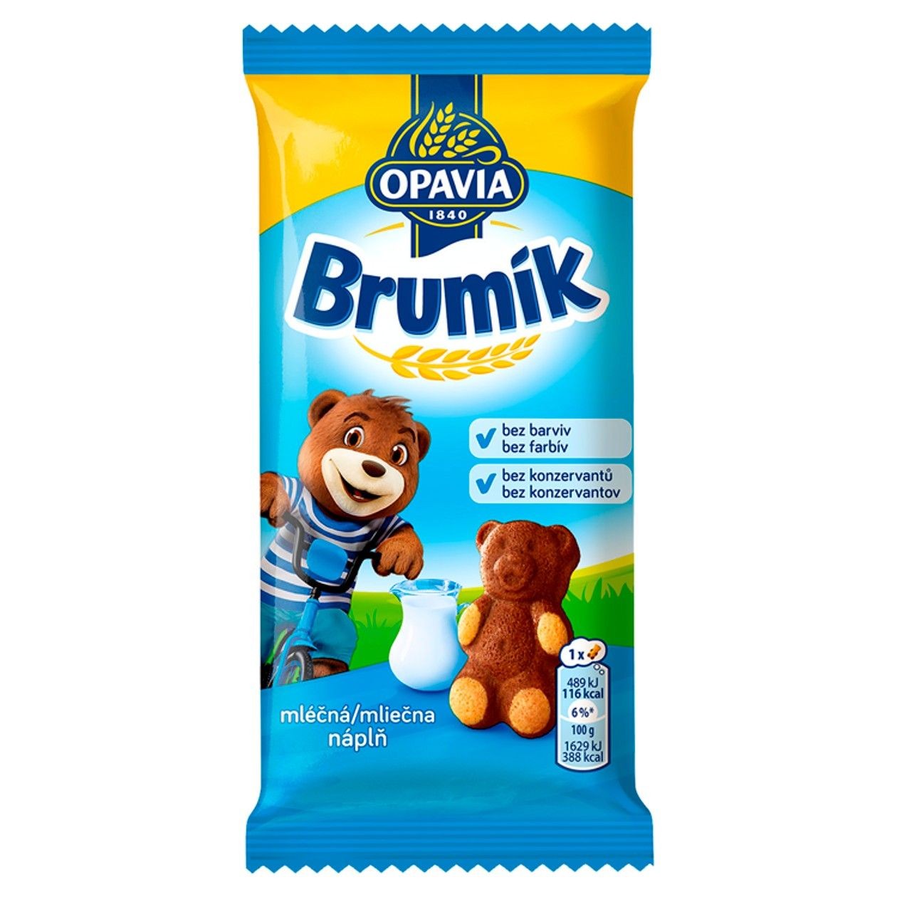 Opavia Brumík Milk Filling 30g