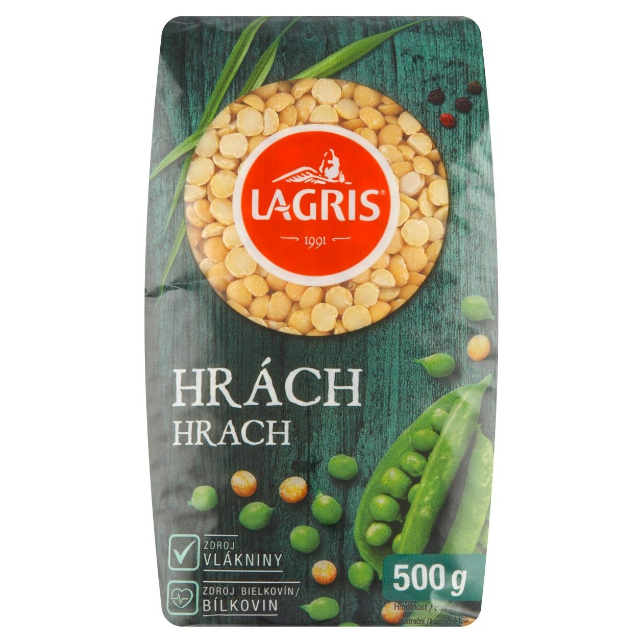Lagris Hrách Žlutý Loupaný Půlený 500g