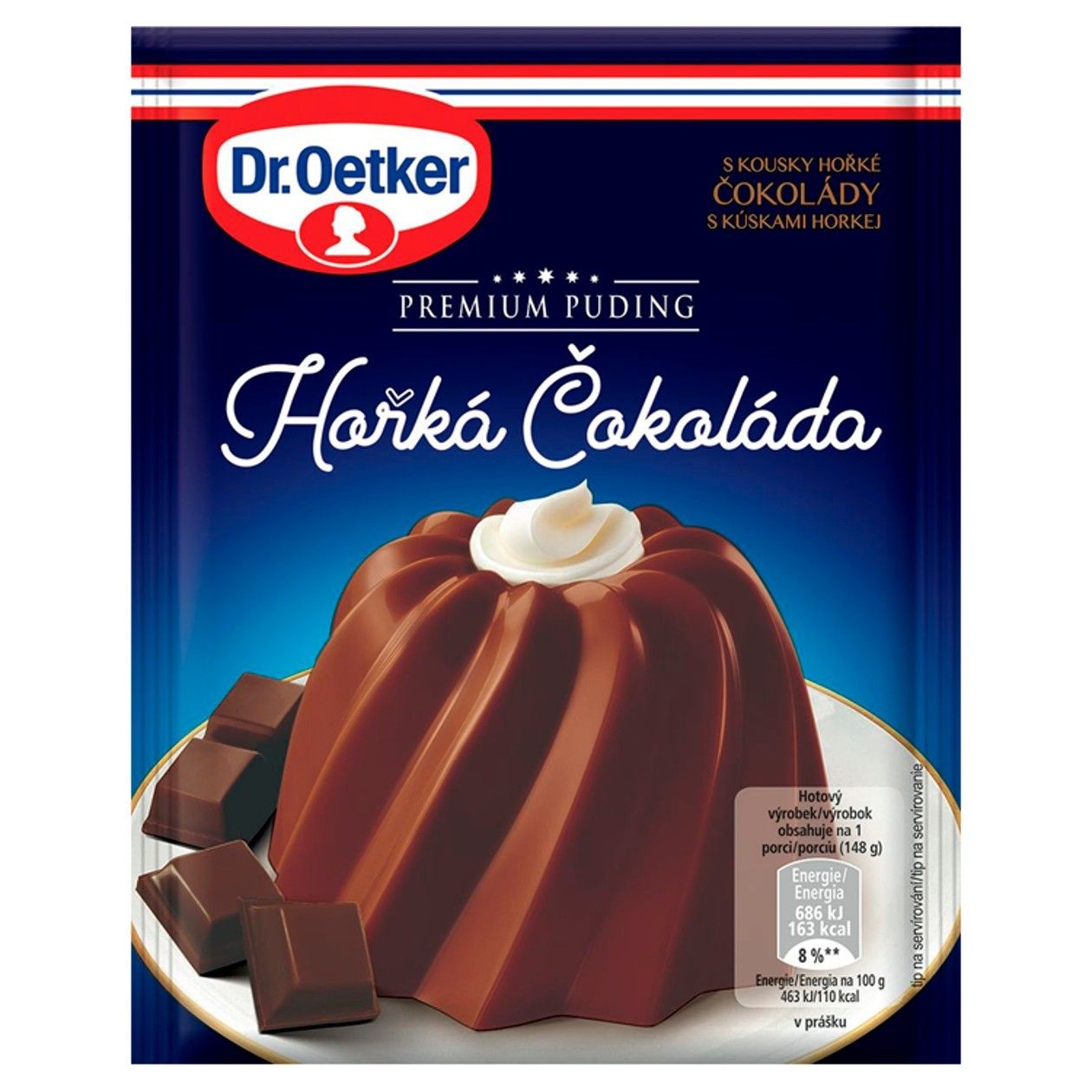 Dr. Oetker Premium Puding Hořká Čokoláda 52g