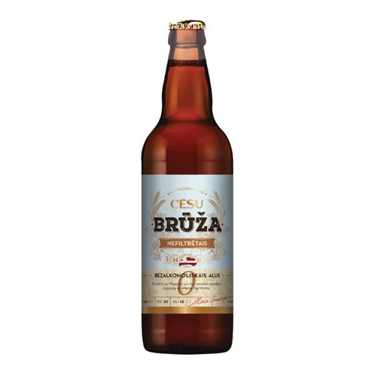 Bezalk. alus CĒSU BRŪŽA nefiltrēts 0.5L st.