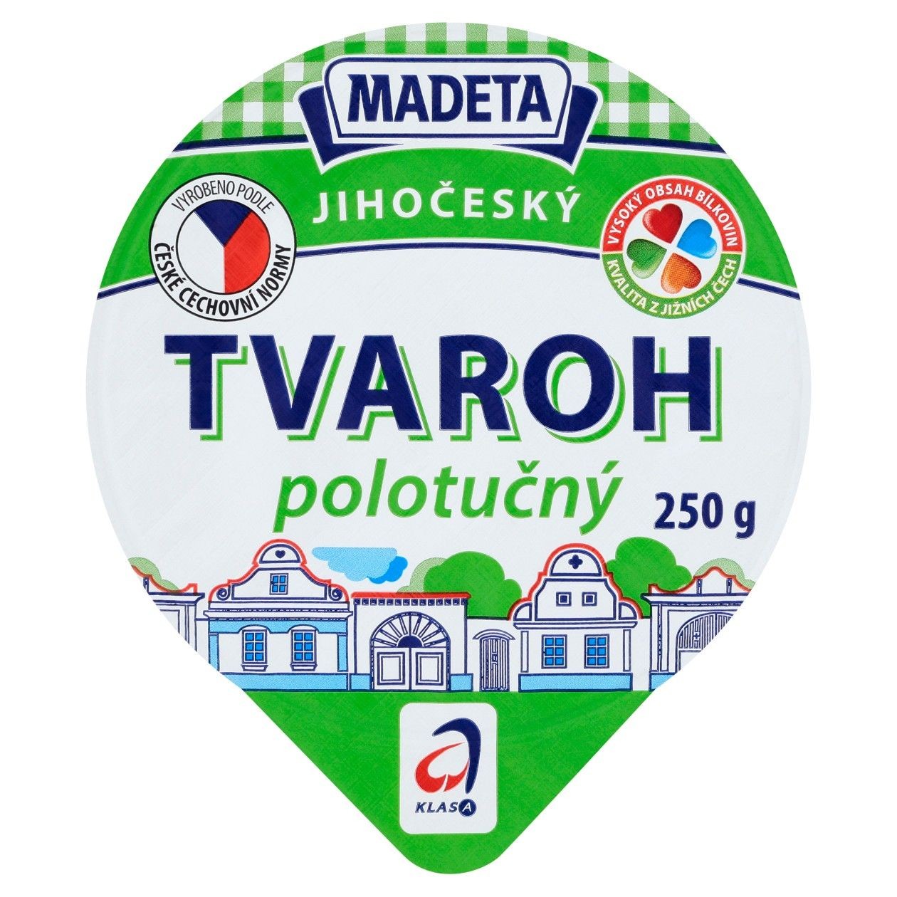 Madeta Jihočeský Tvaroh Polotučný 250g