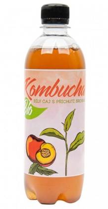 Bio Kombucha - bílý čaj s příchutí broskve