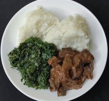 Ugali with Liver