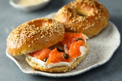Bagel with smoked salmon
