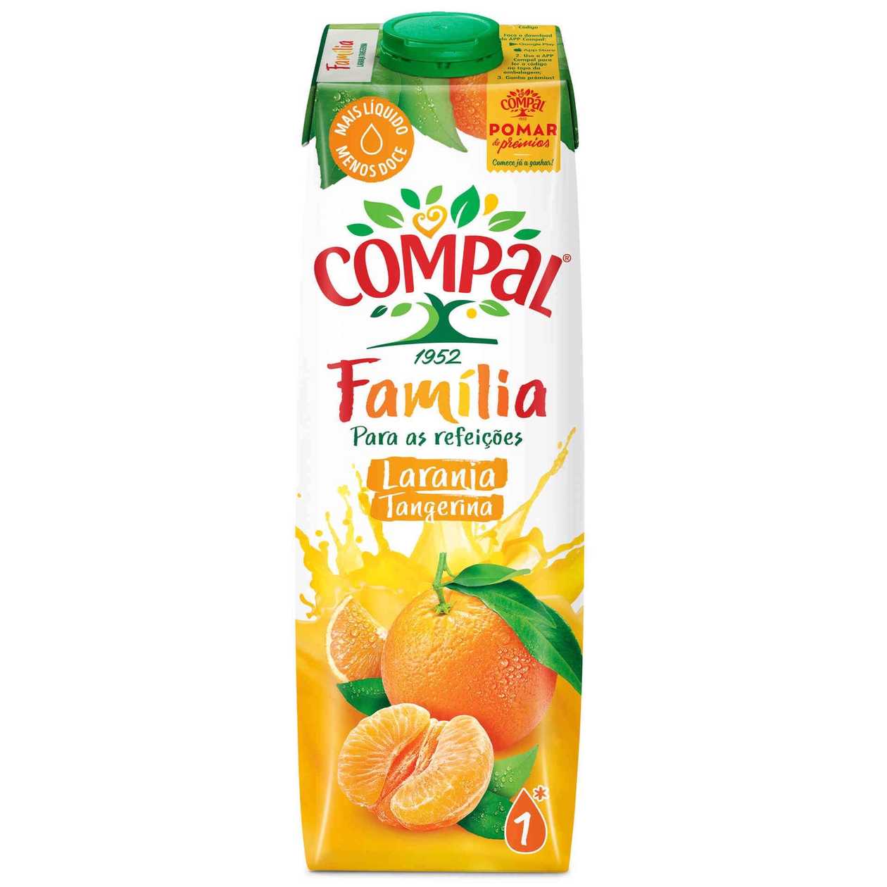 Compal Familia Laranja Tangerina 1L