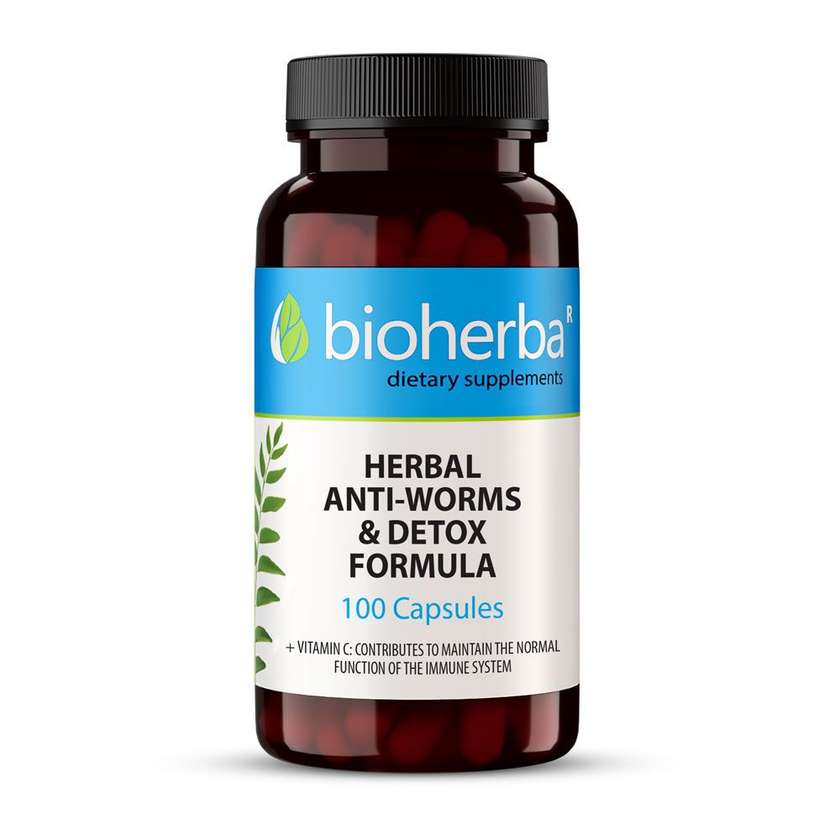 9991741 Herbal Anti-Worms And Detox Formula, Troychatka, 100 Capsules, Bioherba