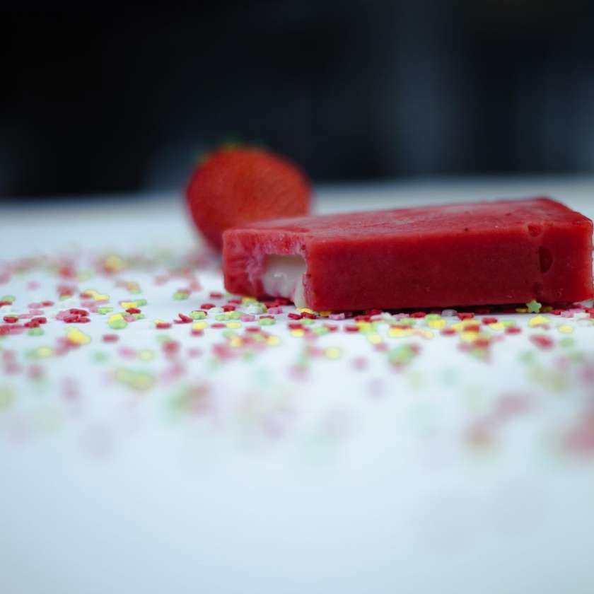 Strawberries with Condensed Milk