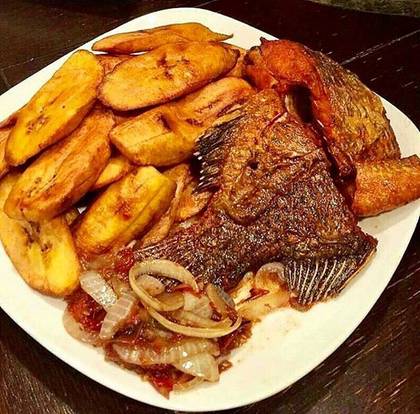 Grilled Fish with Plantain