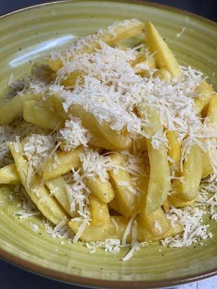 French fries and parmesan cheese