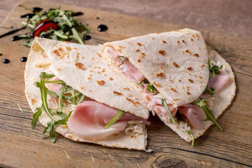 Piadina prosciutto cotto