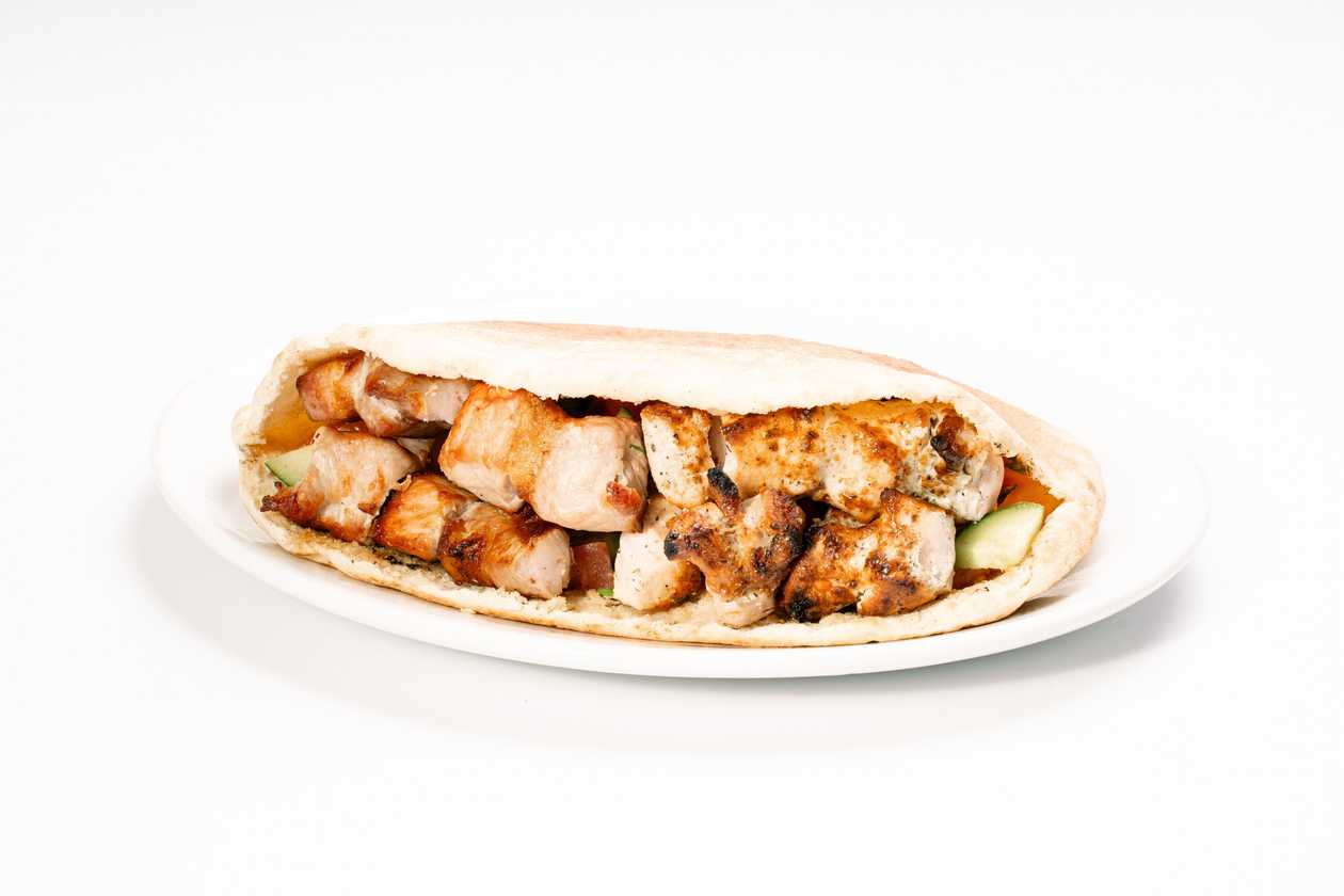 Pork And Chicken Souvlaki Cypriot Pita