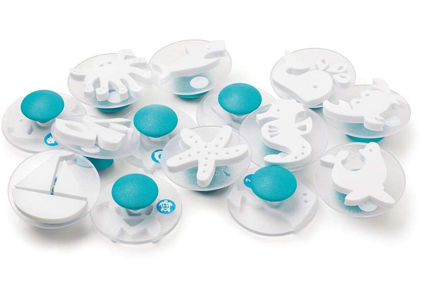 Sea World Template Set, D 7, 5 cm, 14 Different Templates