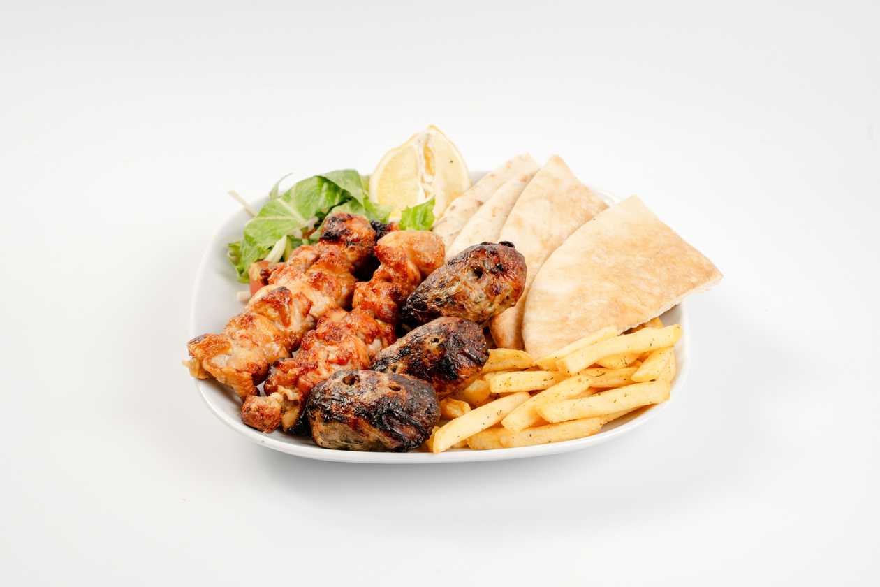 Chicken Souvlaki And Sheftalia Portion