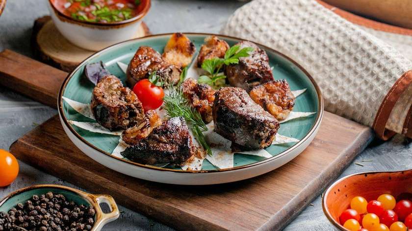 Liver Kebab with Tail Fat
