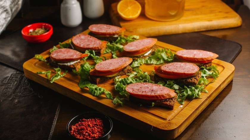 Canapes with Krakow Sausage