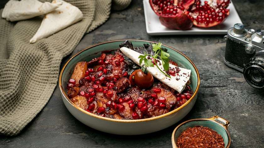 Roast with Lamb and Pomegranate