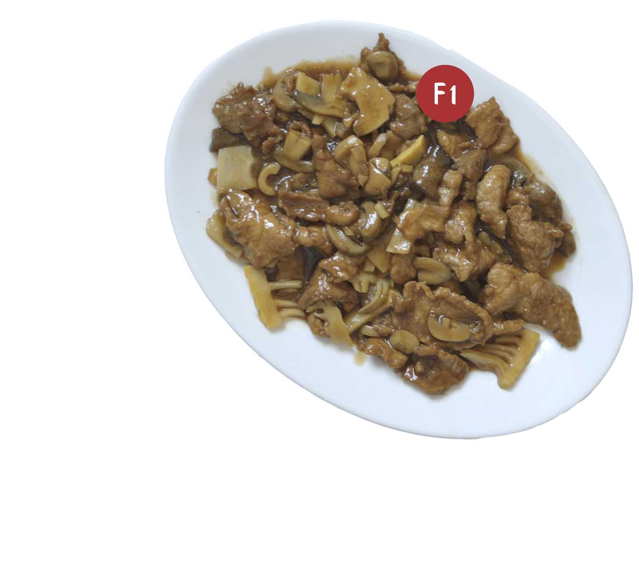 Porc cu bambus şi ciuperci