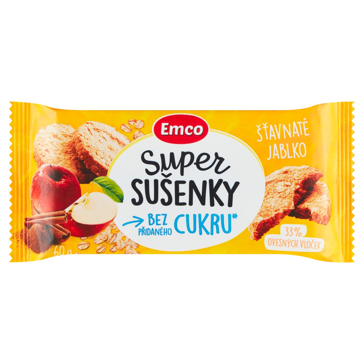 Emco Super Sušenky Šťavnaté Jablko 60g