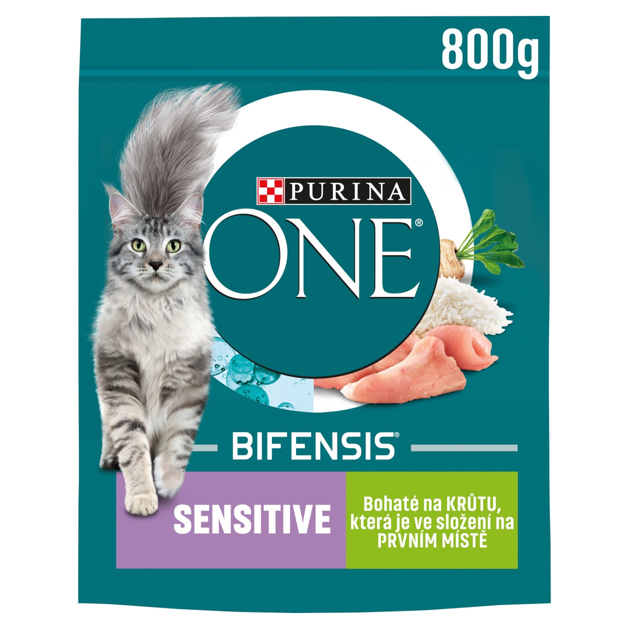 Purina One Sensitive Bohaté Na Krůtu 800g