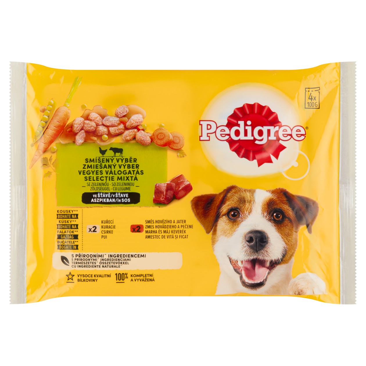 Pedigree Smíšený Výběr Se Zeleninou Ve Šťávě 4 X 100g (400g)