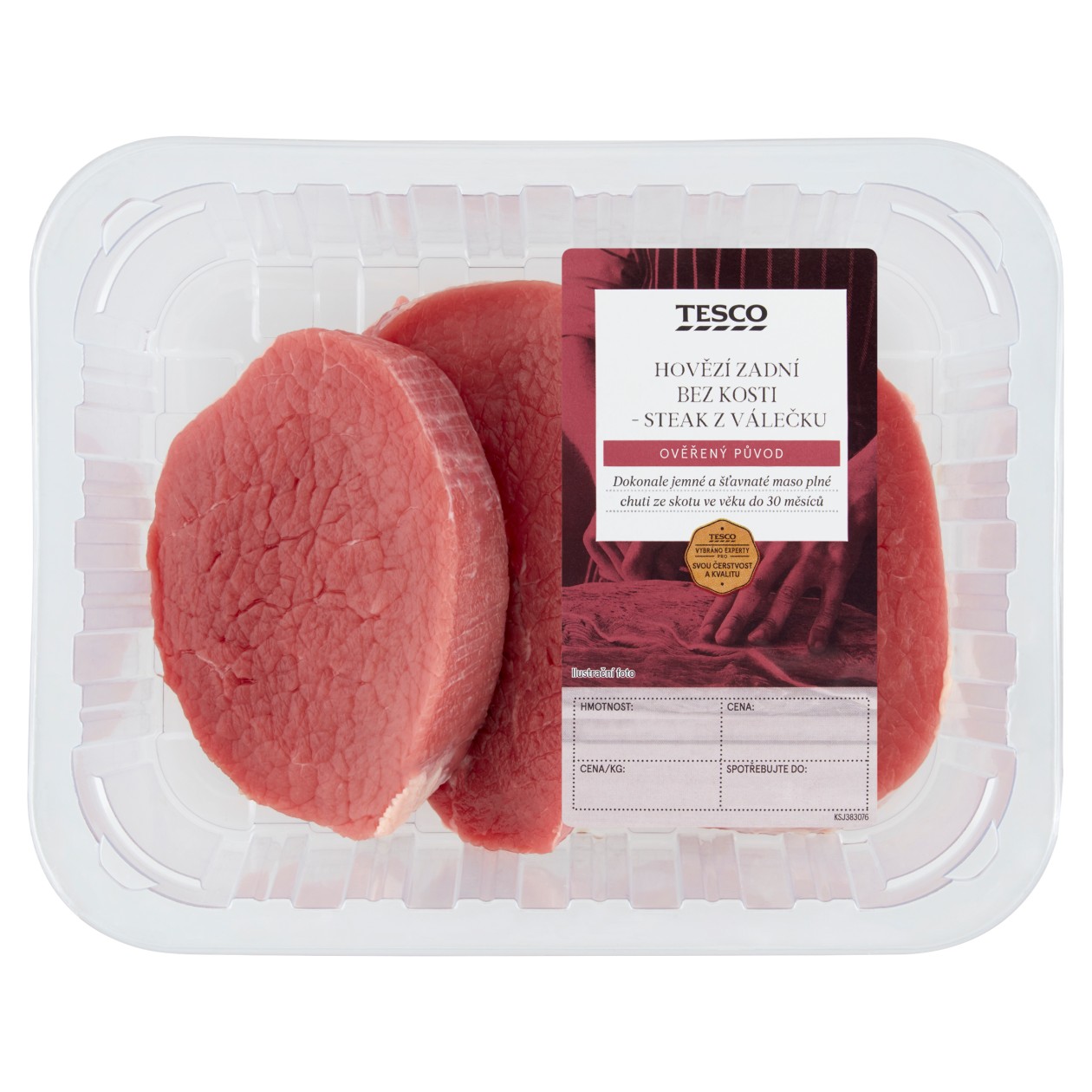 Tesco Hovězí Zadní Bez Kosti Steak Z Válečku 0,400Kg