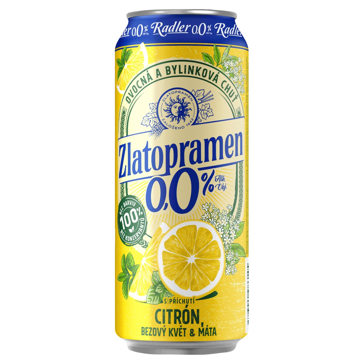 Zlatopramen Radler Citrón, Bezový Květ & Máta 0,5L