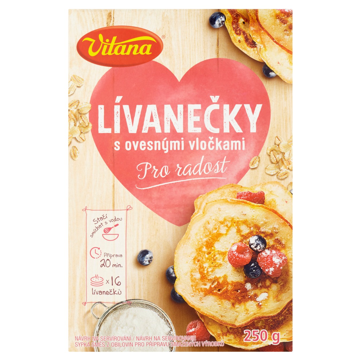 Vitana Lívanečky S Ovesnými Vločkami 250g