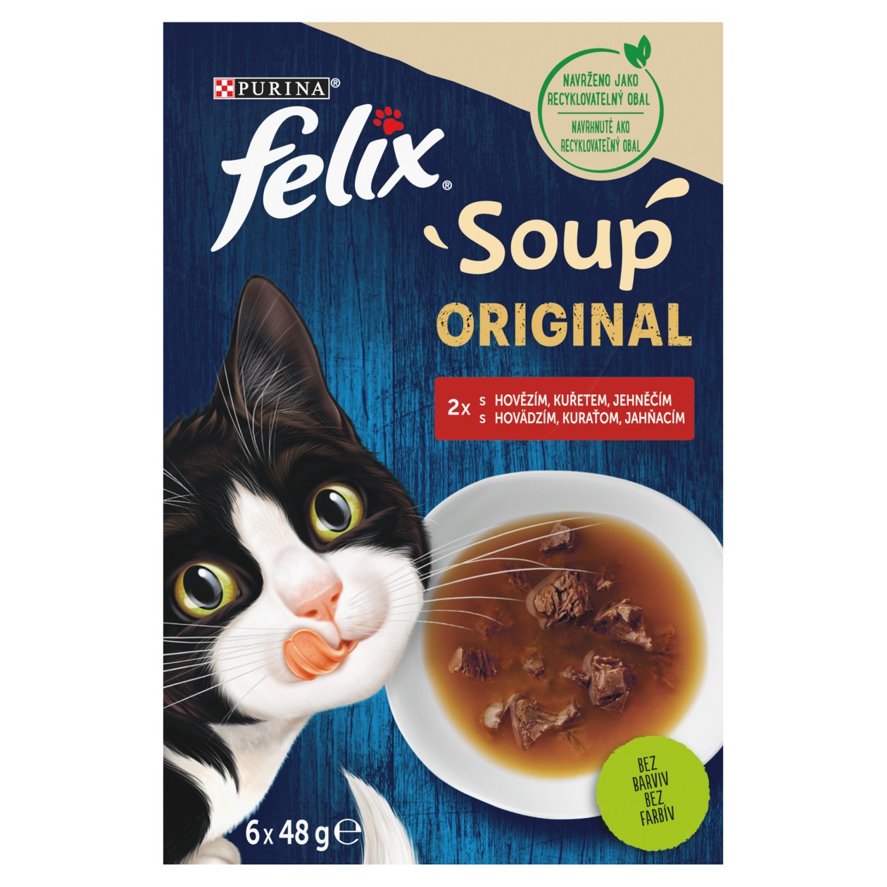 Felix Soups for Cats Beef, Chicken, Lamb 6 x 48g