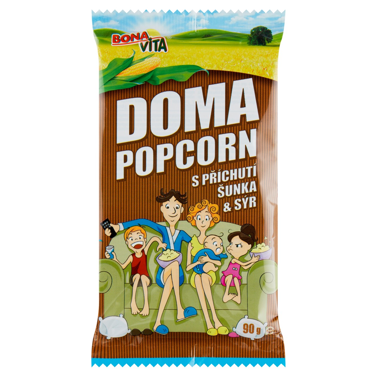 Bona Vita Doma Popcorn S Příchutí Šunka & Sýr 90g