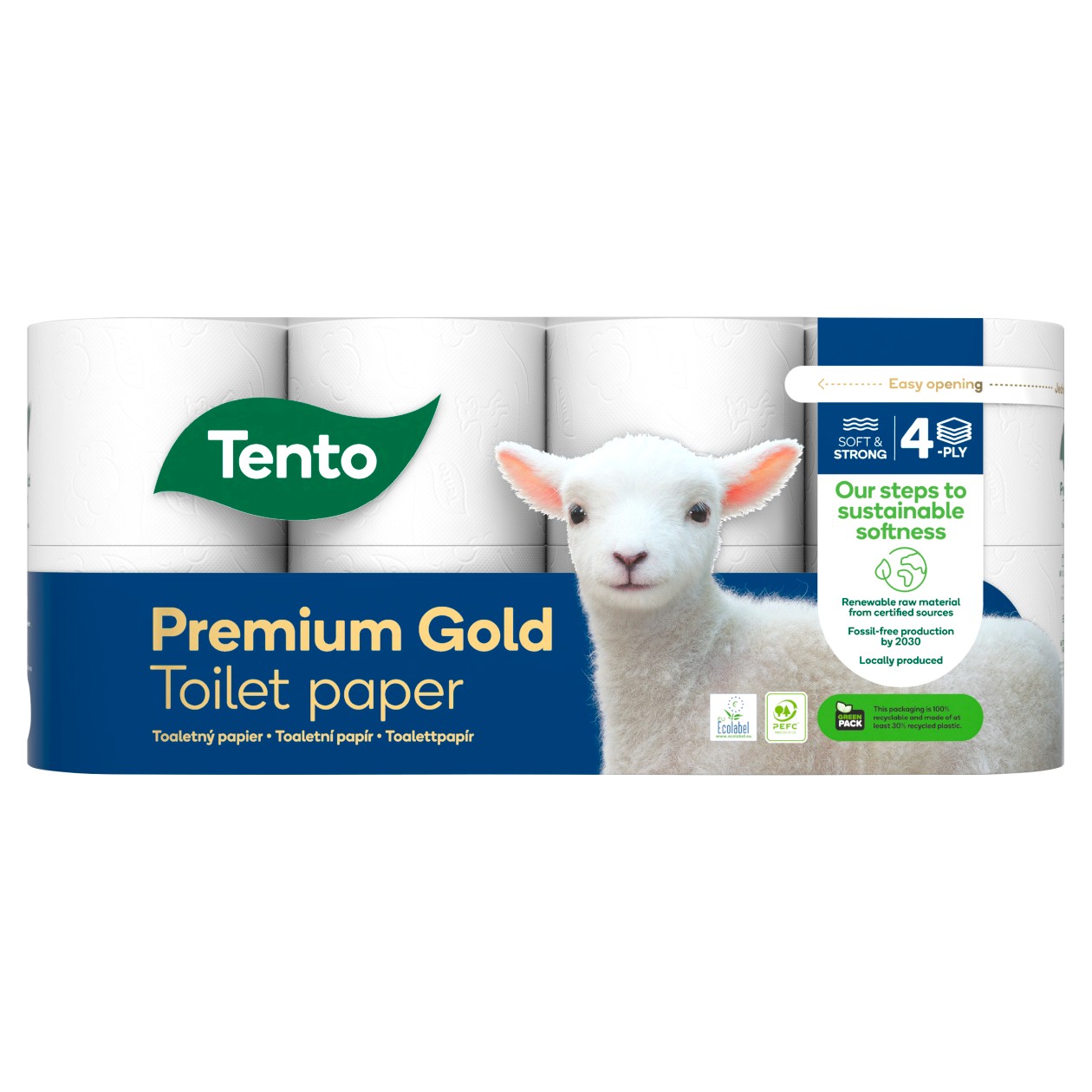 Tento Premium gold Toilet Paper 8 Rolls