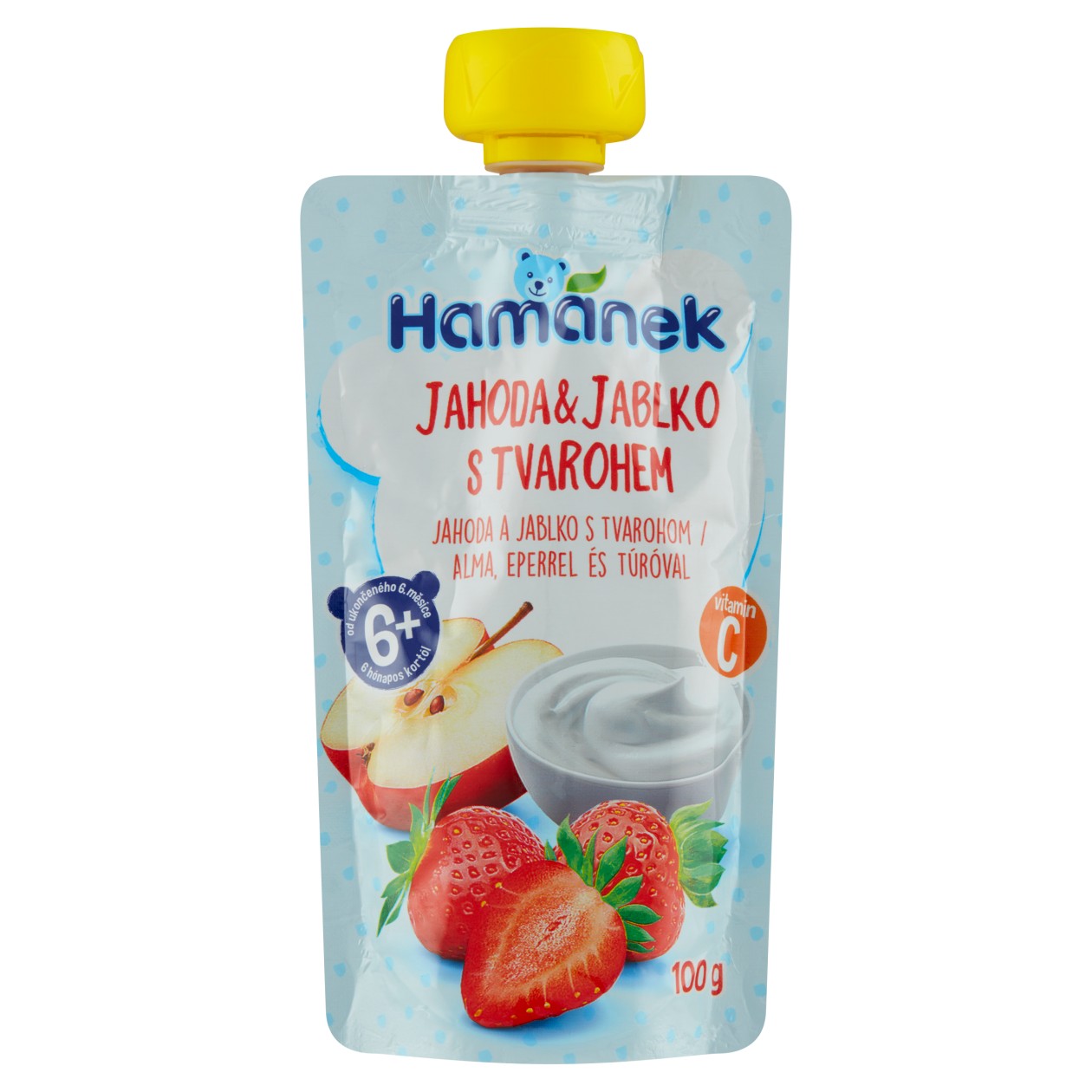 Hamánek Jahoda & Jablko S Tvarohem 100g