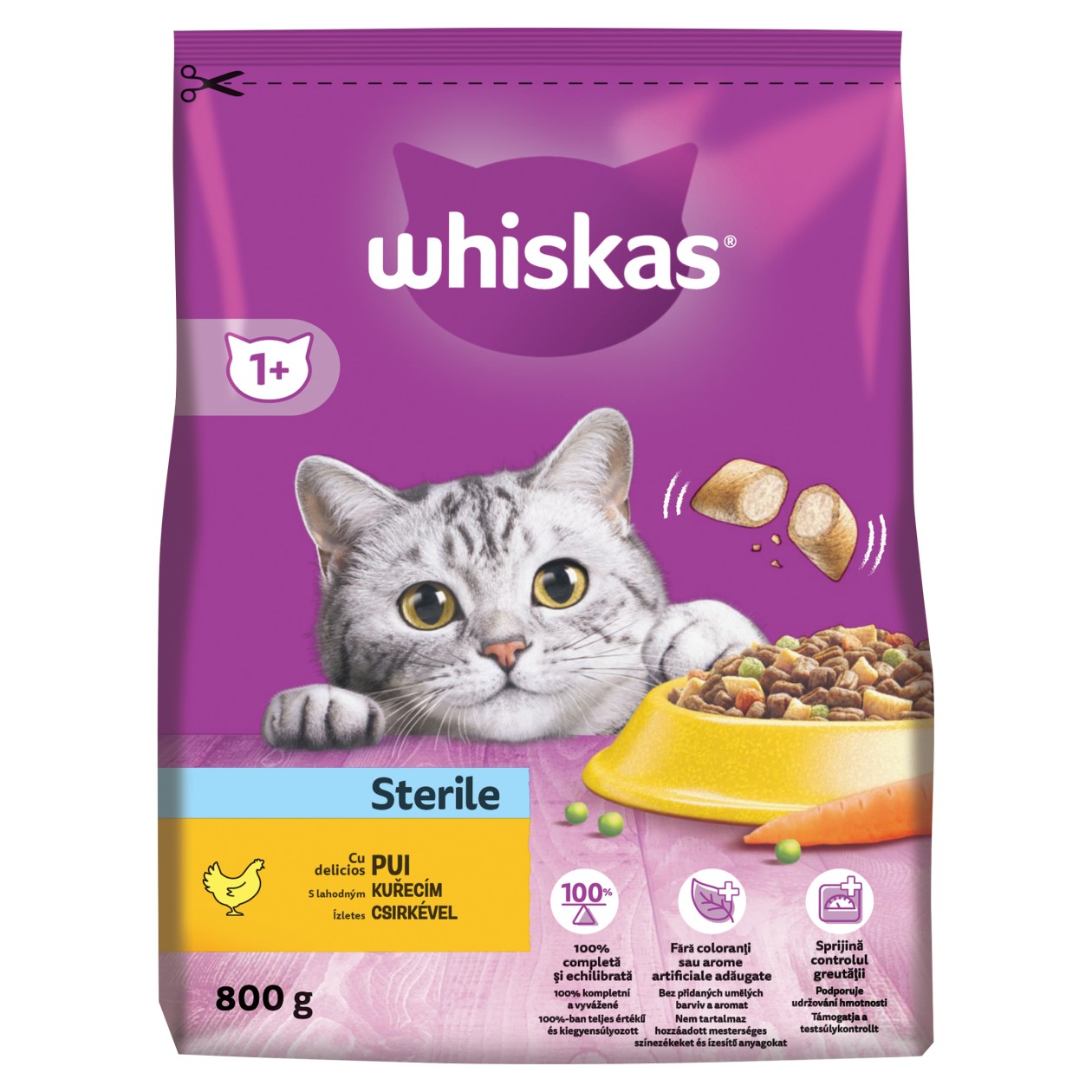 Whiskas Sterile S Lahodným Kuřecím 800g