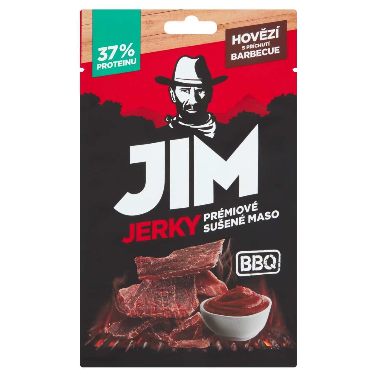 Jim Jerky Prémiové Sušené Maso Hovězí S Příchutí Bbq 23g
