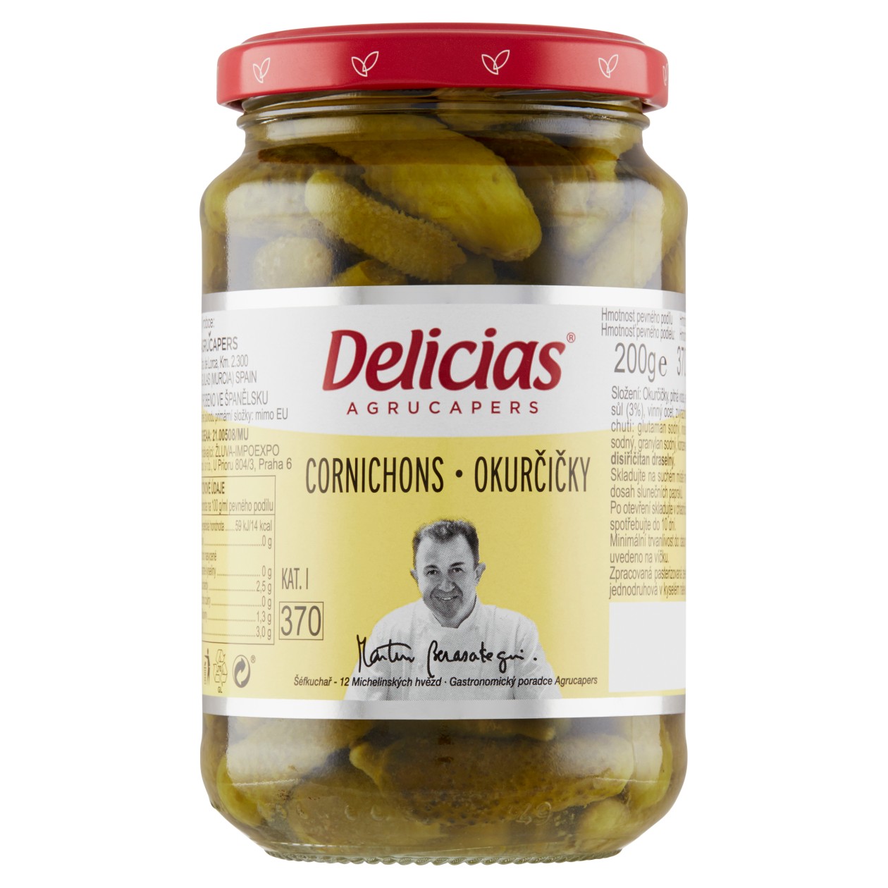 Delicias Cornichons Okurčičky 370g