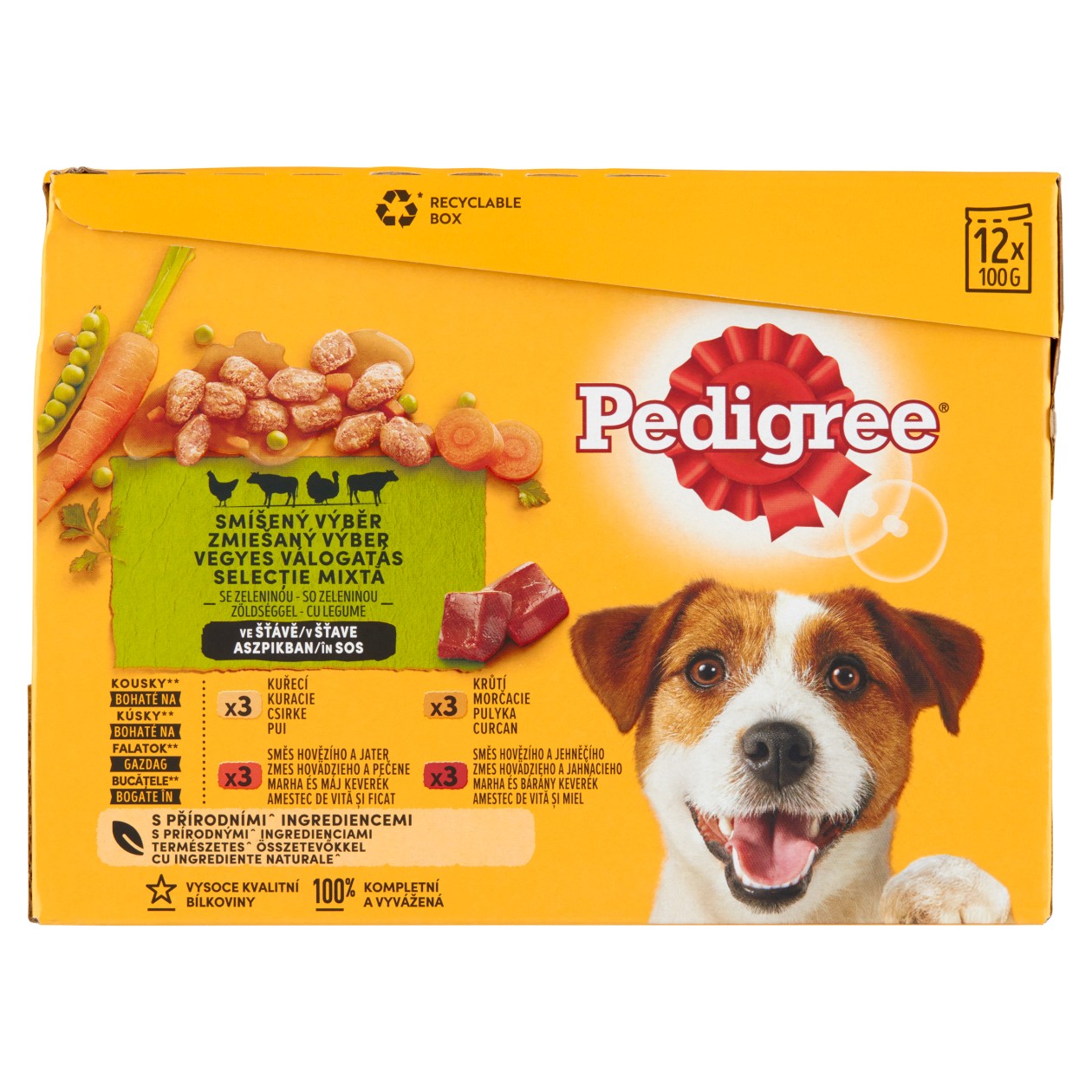 Pedigree Adult smíšený výběr se zeleninou ve šťávě 12 x 100g (1,2kg)