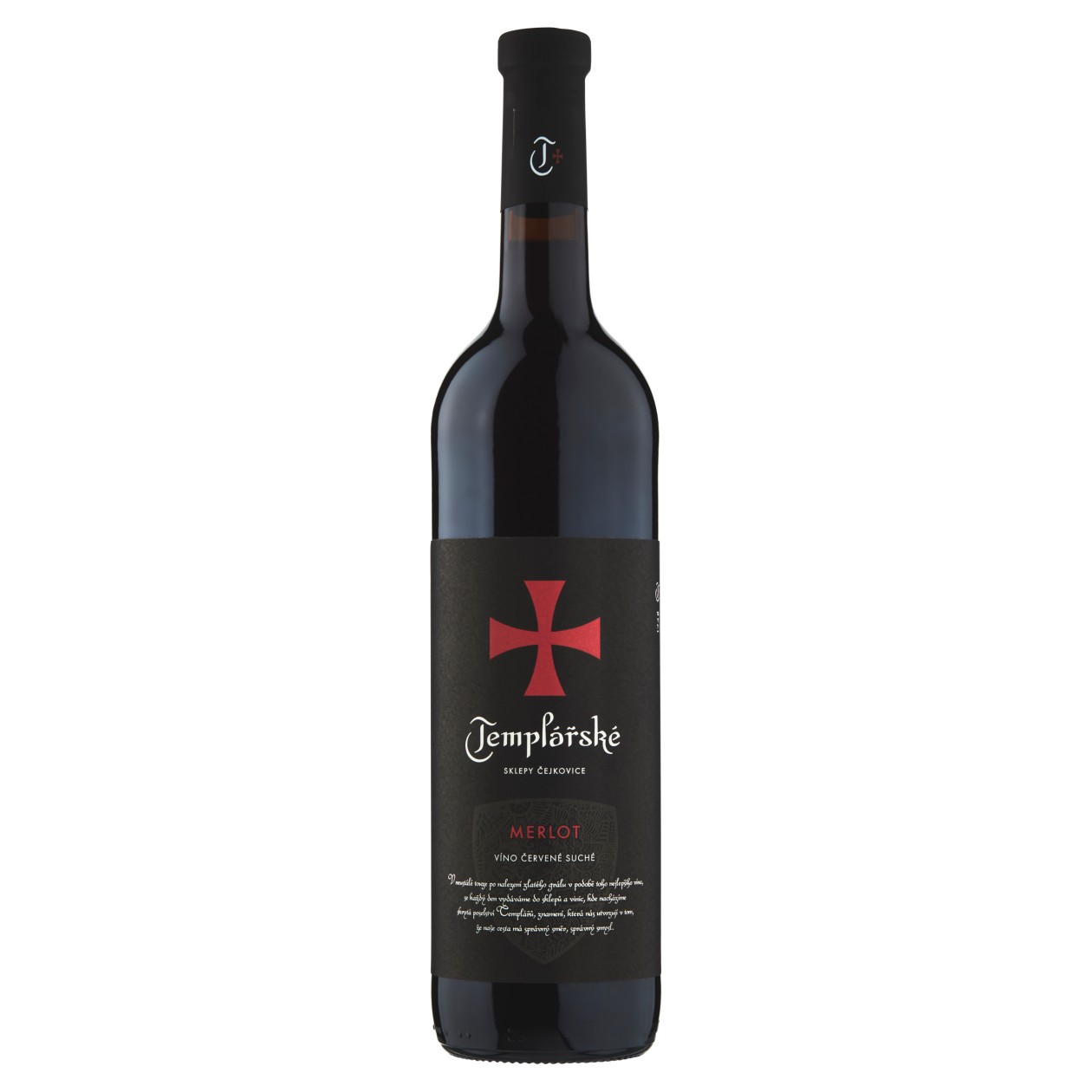 Templářské Sklepy Čejkovice Merlot Víno Červené Suché 0,75L