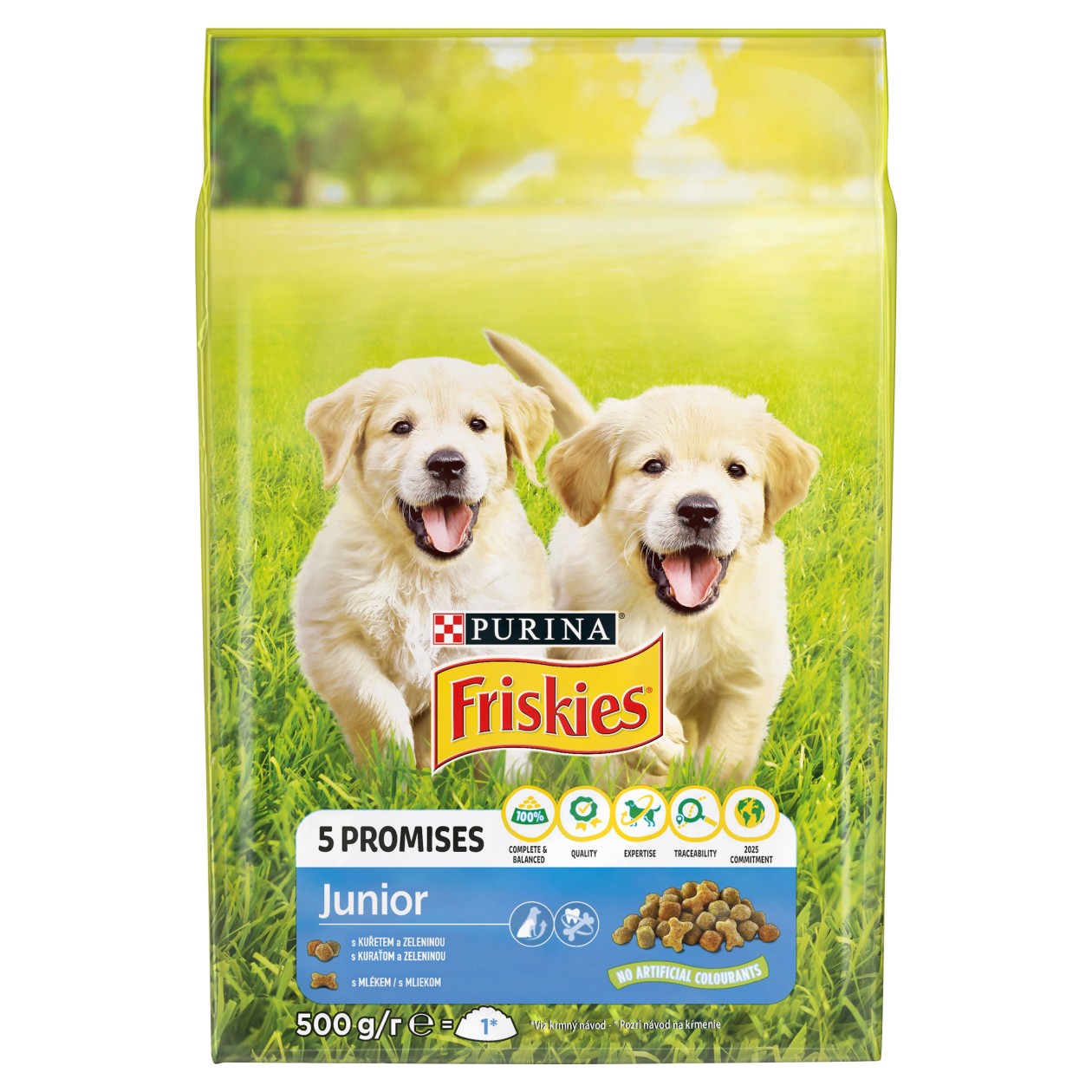 Friskies Junior S Kuřetem A Zeleninou S mlékem 500g