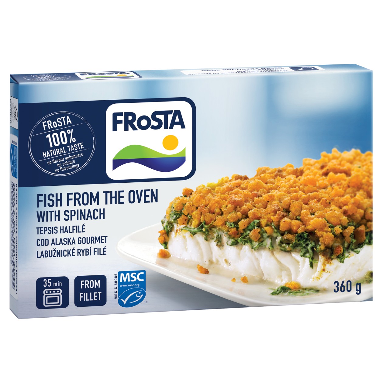 Frosta Labužnické Rybí Filé Se Špenátem 360g