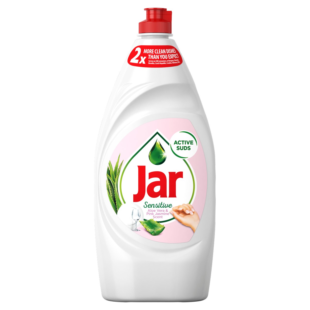 Jar Sensitive Aloe Vera & Pink Jasmine Tekutý Prostředek Na Mytí Nádobí Jemný K Rukám 900 ml