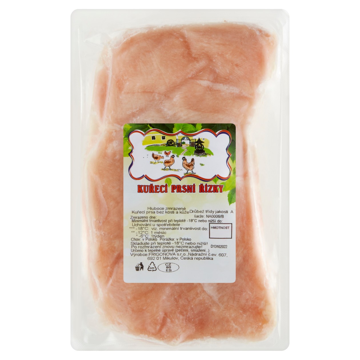 Kuřecí Prsní Řízky 500g