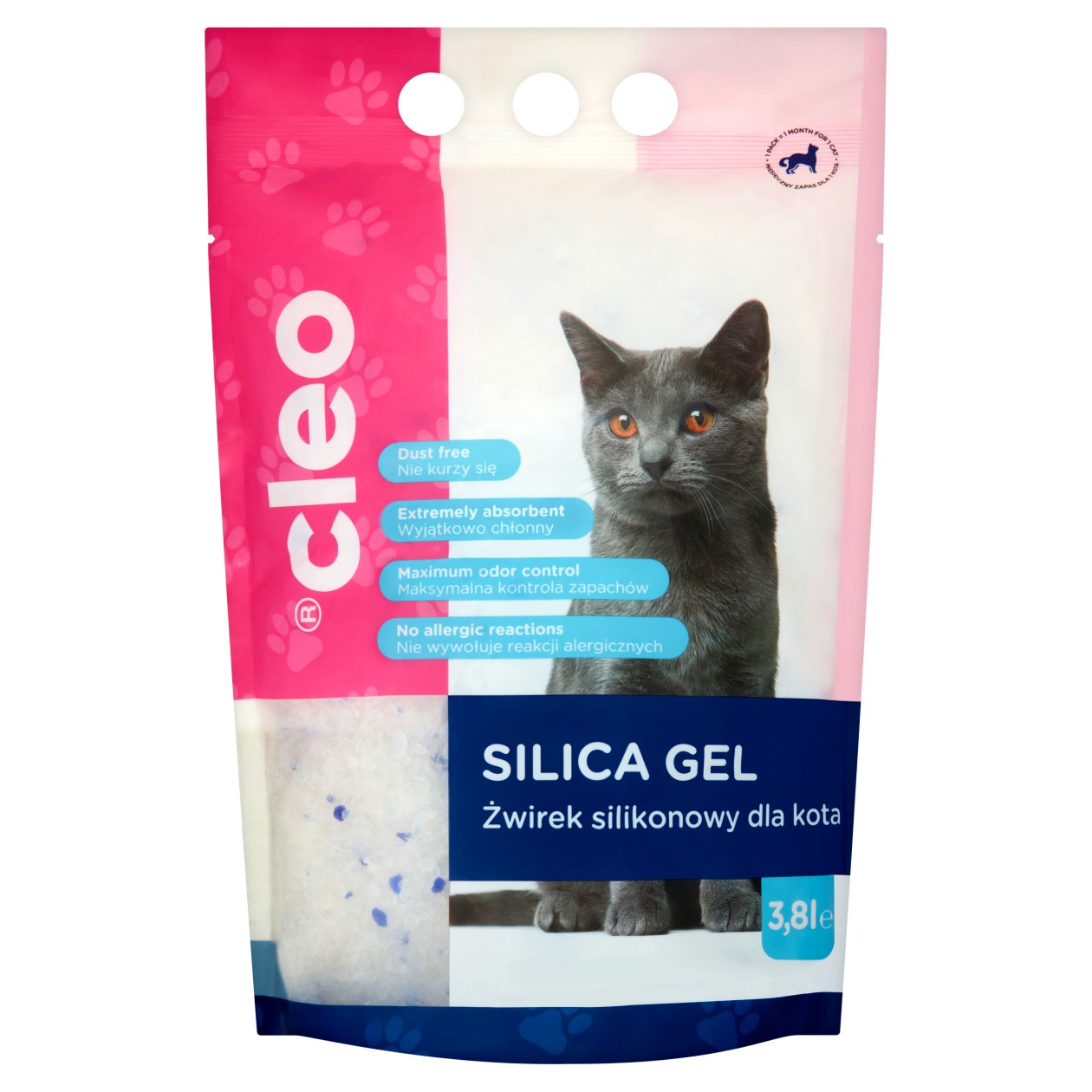 Cleo Hygienické Stelivo Pro Kočky V Podobě Silikagelu 3,8L