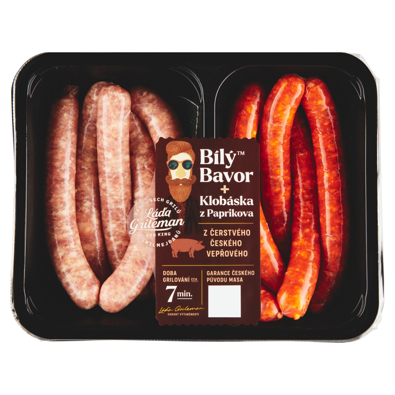 Gril Mix Klobáska Z Paprikova + Bílý Bavor Klobáska 0,500Kg