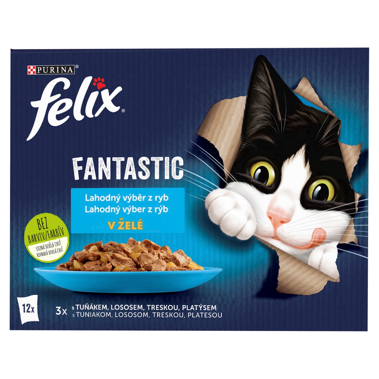 Felix Fantastic Výběr S Lososem, Platýsem, S Tuňákem, S Treskou 12 X 85g