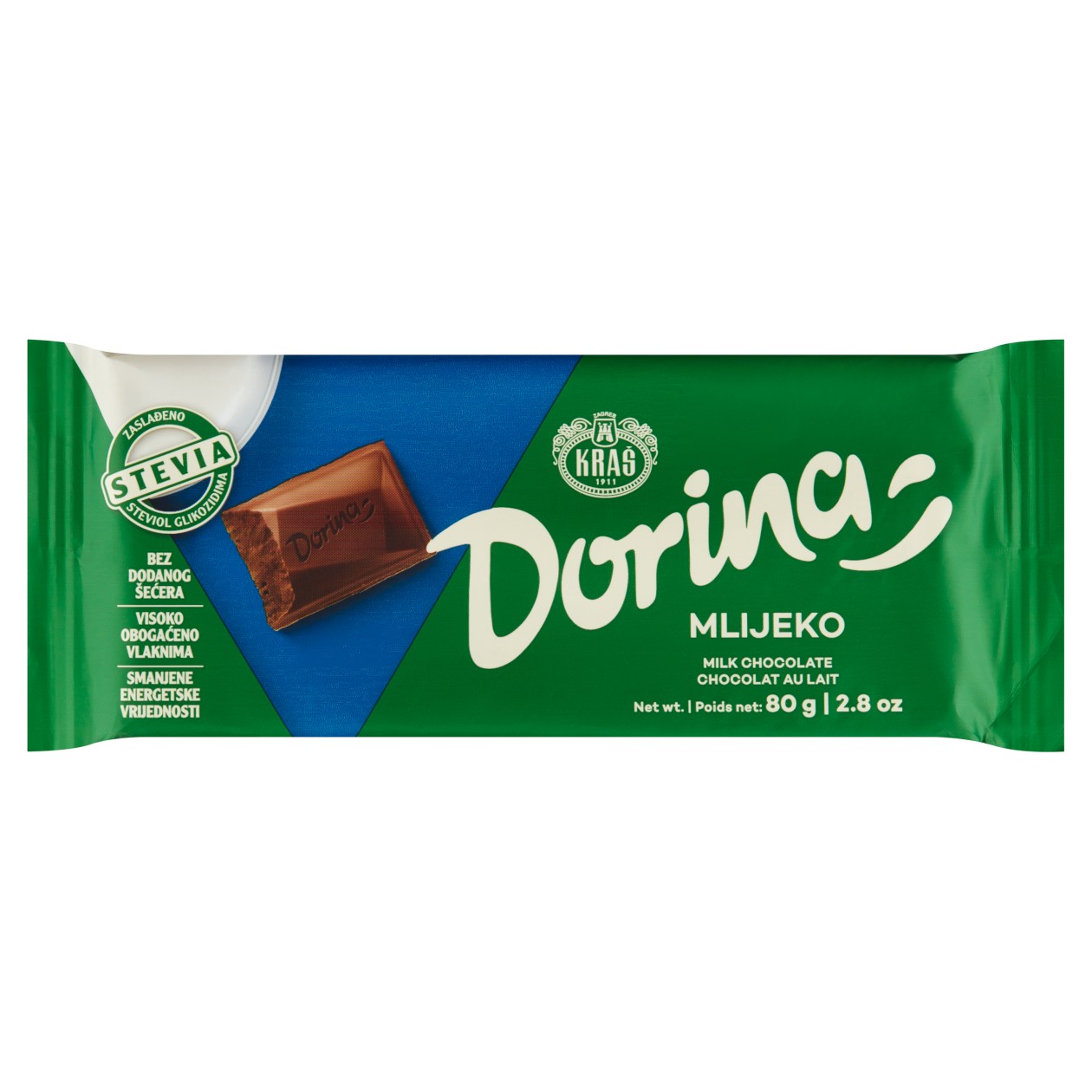 Kraš Dorina mléčná Čokoláda Se Sladidly 80g