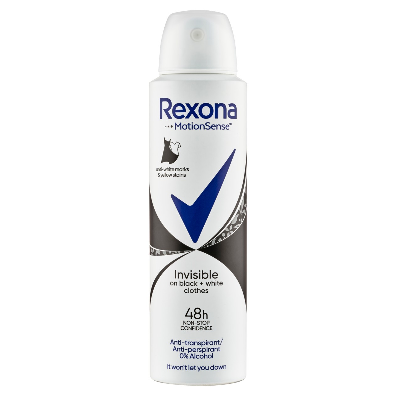 Rexona Invisible On Black + White Clothes Antiperspirant Sprej 150Ml