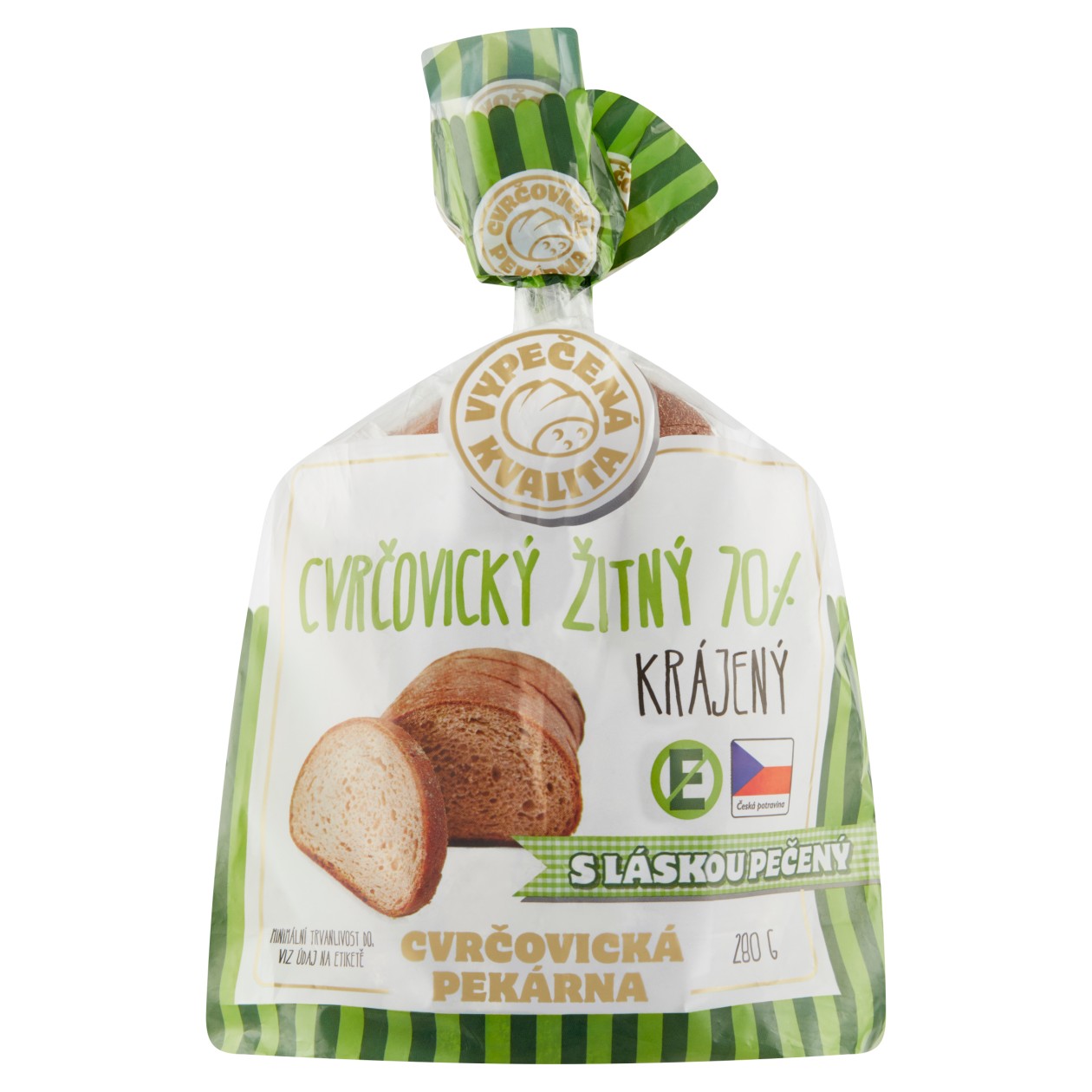 Cvrčovická Pekárna Cvrčovický Žitný 70% Krájený 280g