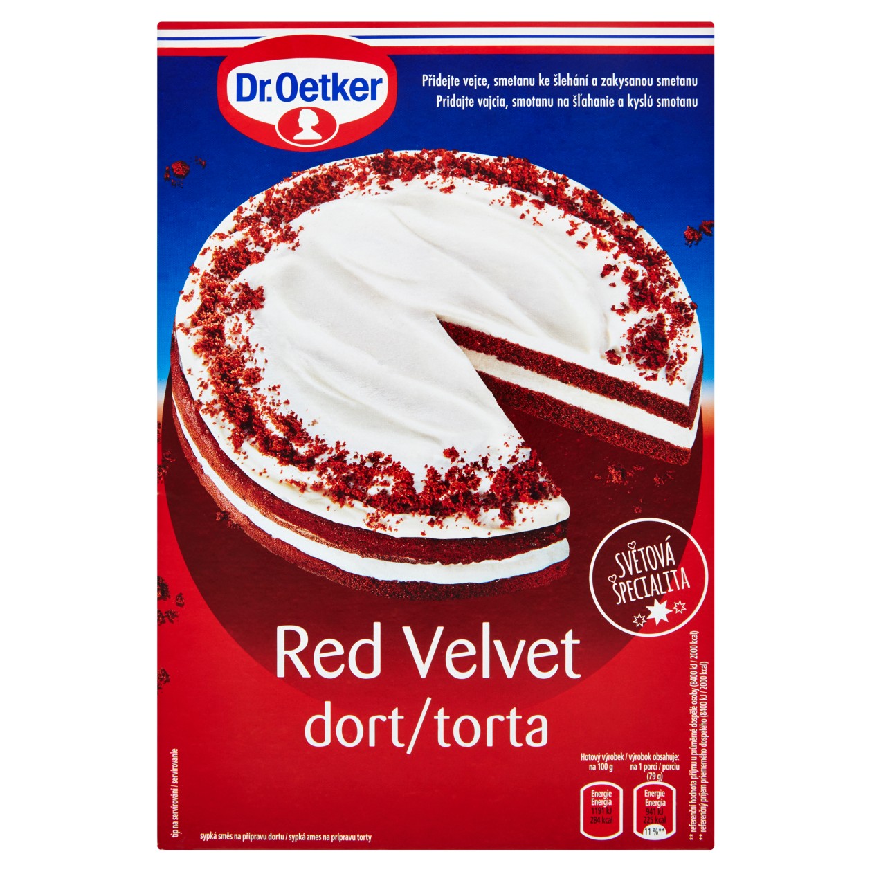 Dr. Oetker Red Velvet Dort 385g