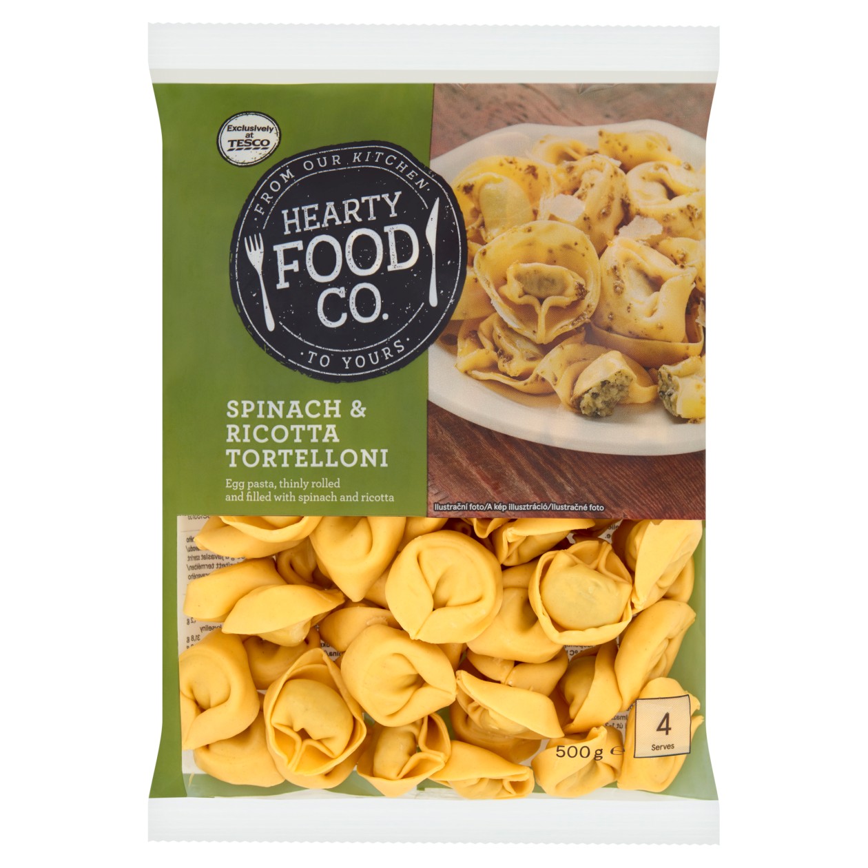 Hearty Food Co. Spinach & Ricotta Tortelloni 500g
